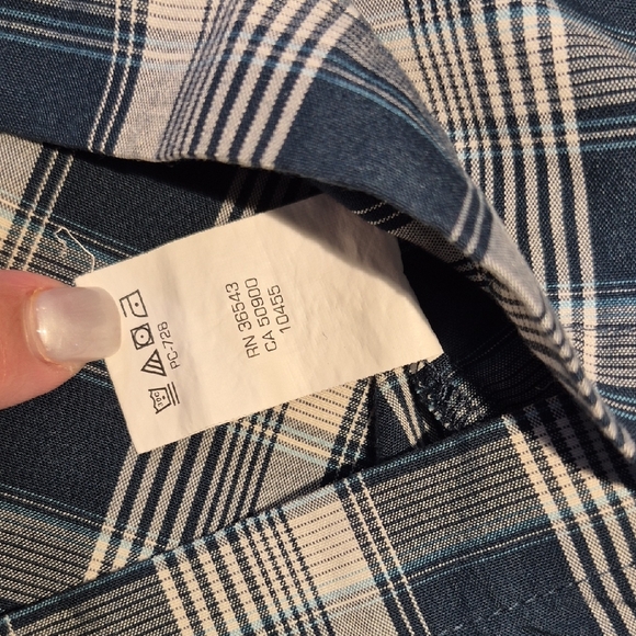 Van Heusen XXL Mens Short Sleeve Blue And White Casual Button Down Shirt - Picture 8 of 15